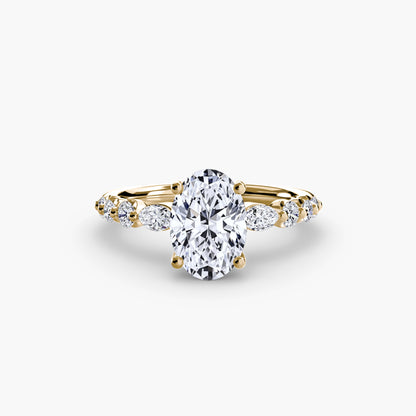 natural round diamond 0.29ct ring front view
