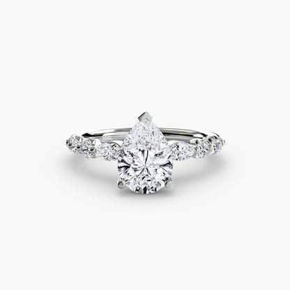 natural round diamond 0.29ct ring band detail