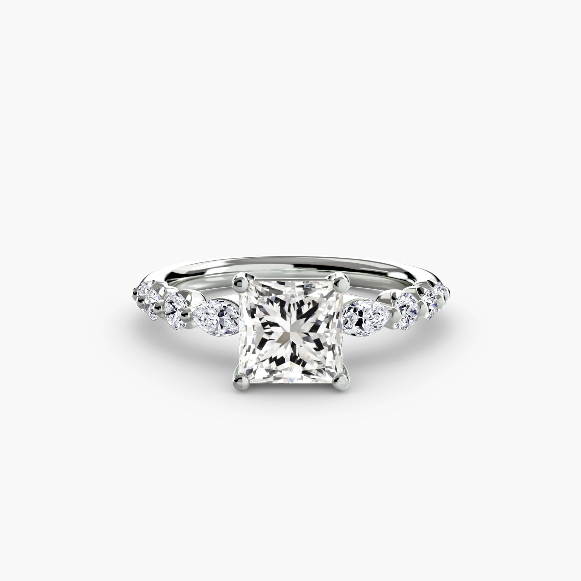 natural round diamond 0.29ct ring three quarter angle