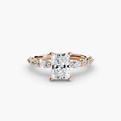 natural round diamond 0.29ct ring front view