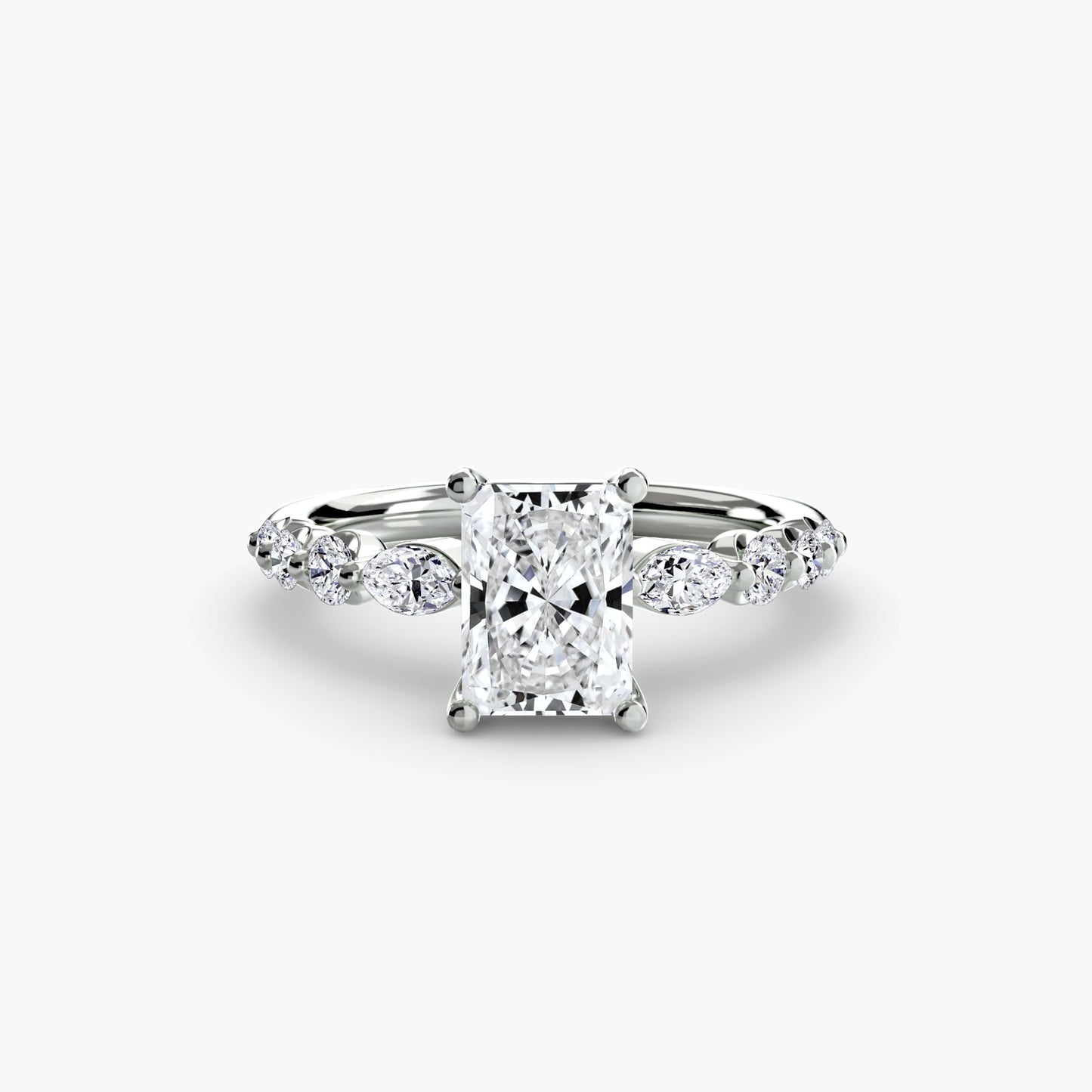 natural round diamond 0.29ct ring three quarter angle