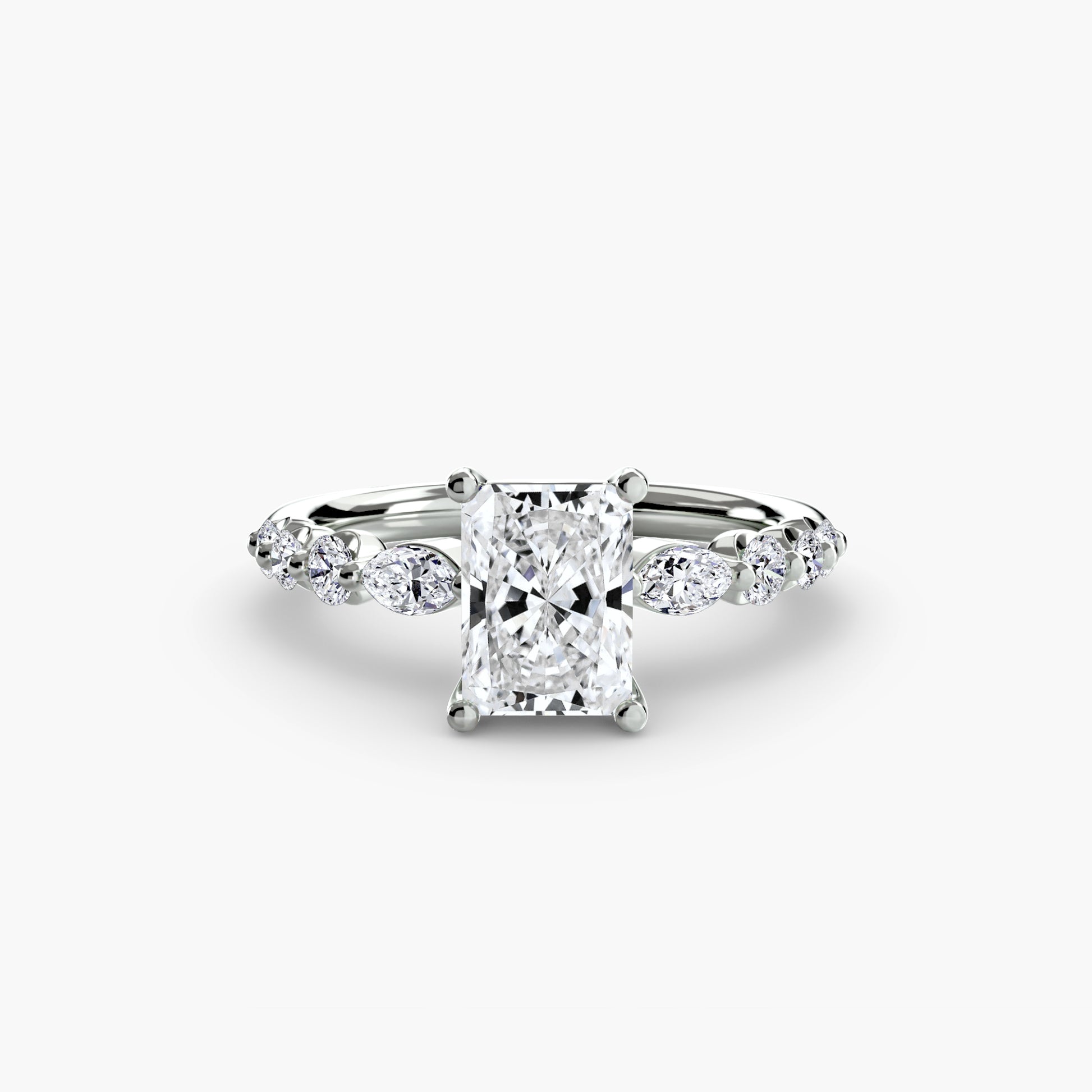natural round diamond 0.29ct ring three quarter angle