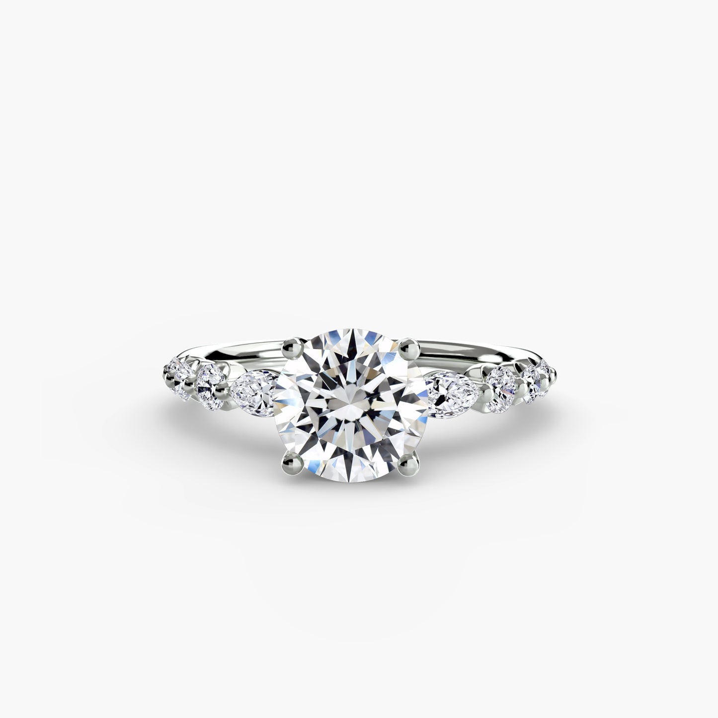 natural round diamond 0.29ct ring band detail