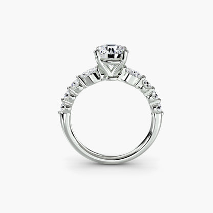 natural round diamond 0.29ct ring side angle