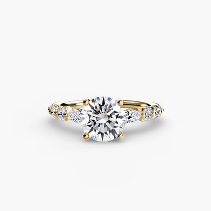 natural round diamond 0.29ct ring macro detail