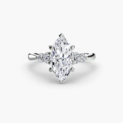 Solitaire with Shoulder Accents 2