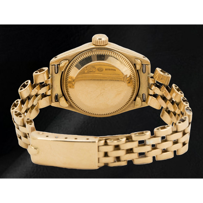 ROLEX Datejust 26 mm Champagne Stick Dial Yellow Gold Ladies Watch