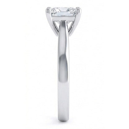 Radiant Cut Solitaire 1.10 Carat Natural Earth Mined Diamond Wedding Ring White Gold 14K