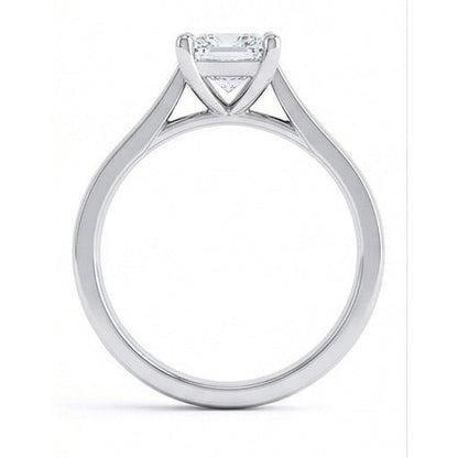 Radiant Cut Solitaire 1.10 Carat Natural Earth Mined Diamond Wedding Ring White Gold 14K