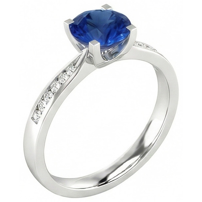 Real 2 Carat Sapphire Engagement Ring