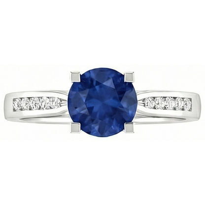 Real 2 Carat Sapphire Engagement Ring