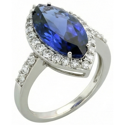 4 Carat Marquise Sapphire IGI CERTIFIED Ring