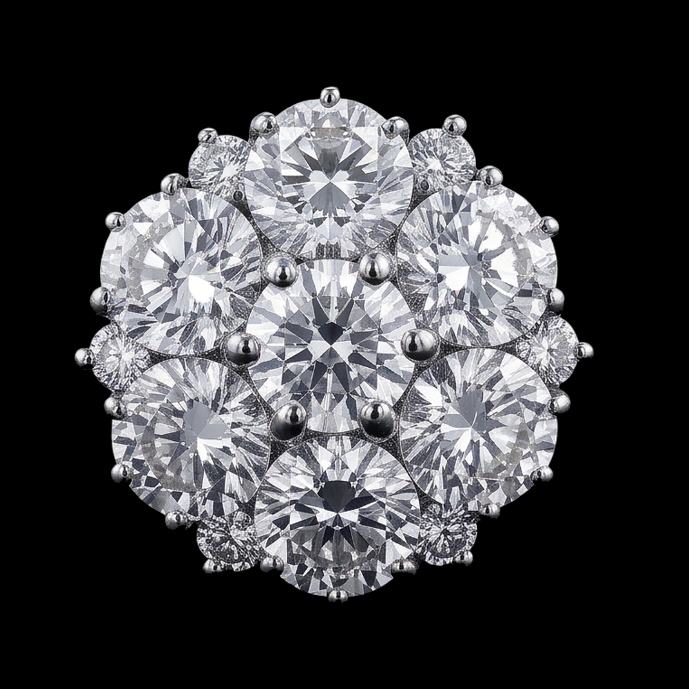 Real Natural Earth Mined Diamond Engagement Ring 3.80 Carats Antique Style Women Jewelry