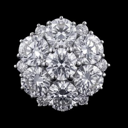 Real Natural Earth Mined Diamond Engagement Ring 3.80 Carats Antique Style Women Jewelry