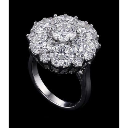 Real Natural Earth Mined Diamond Engagement Ring 3.80 Carats Antique Style Women Jewelry