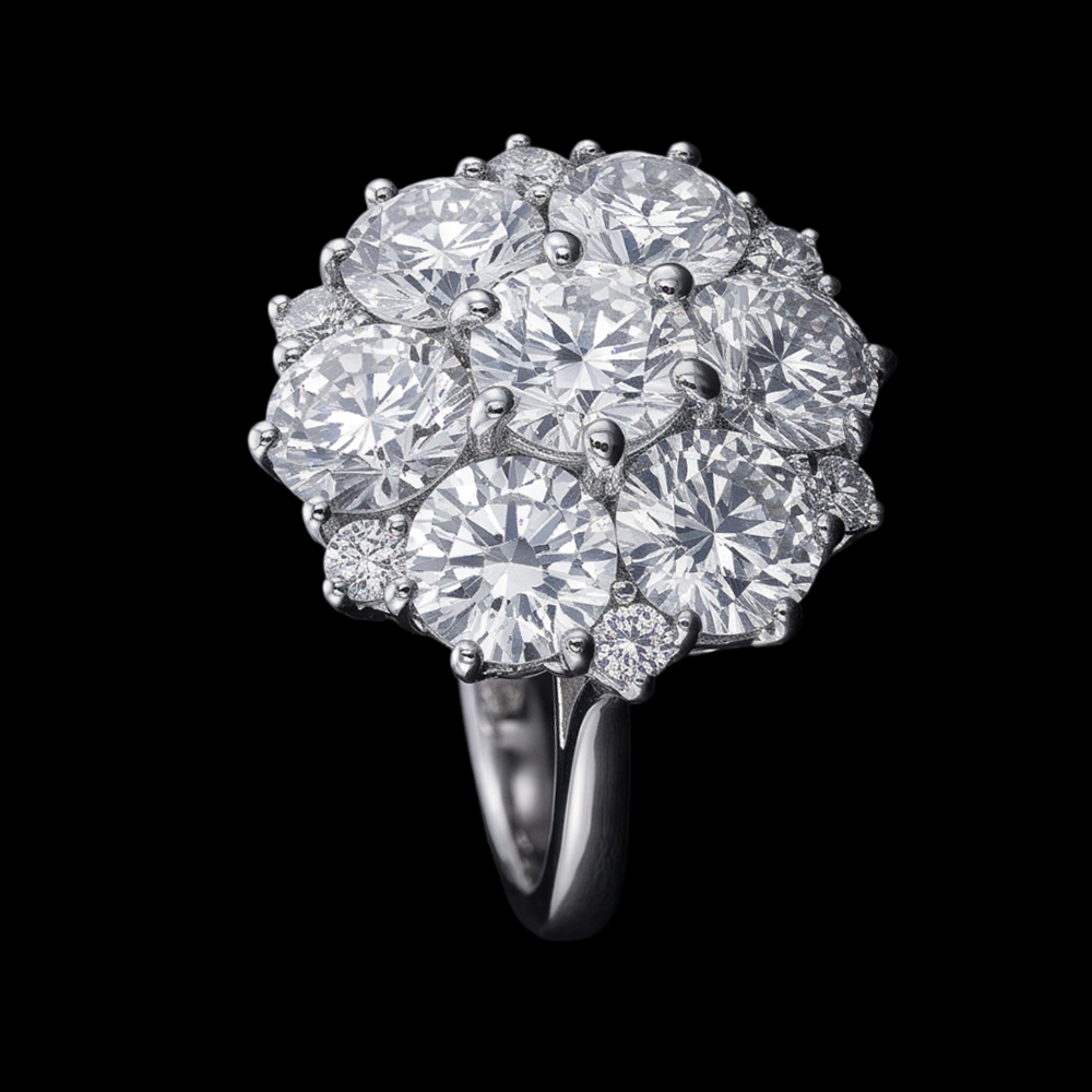 Real Natural Earth Mined Diamond Engagement Ring 3.80 Carats Antique Style Women Jewelry