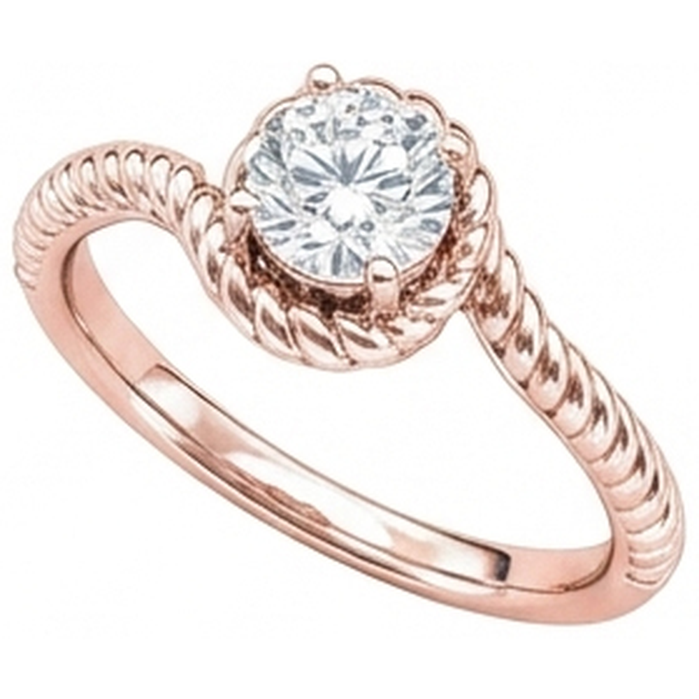 Real Natural Earth Mined Diamond Solitaire Engagement Ring Rose Gold 1.75 Carat
