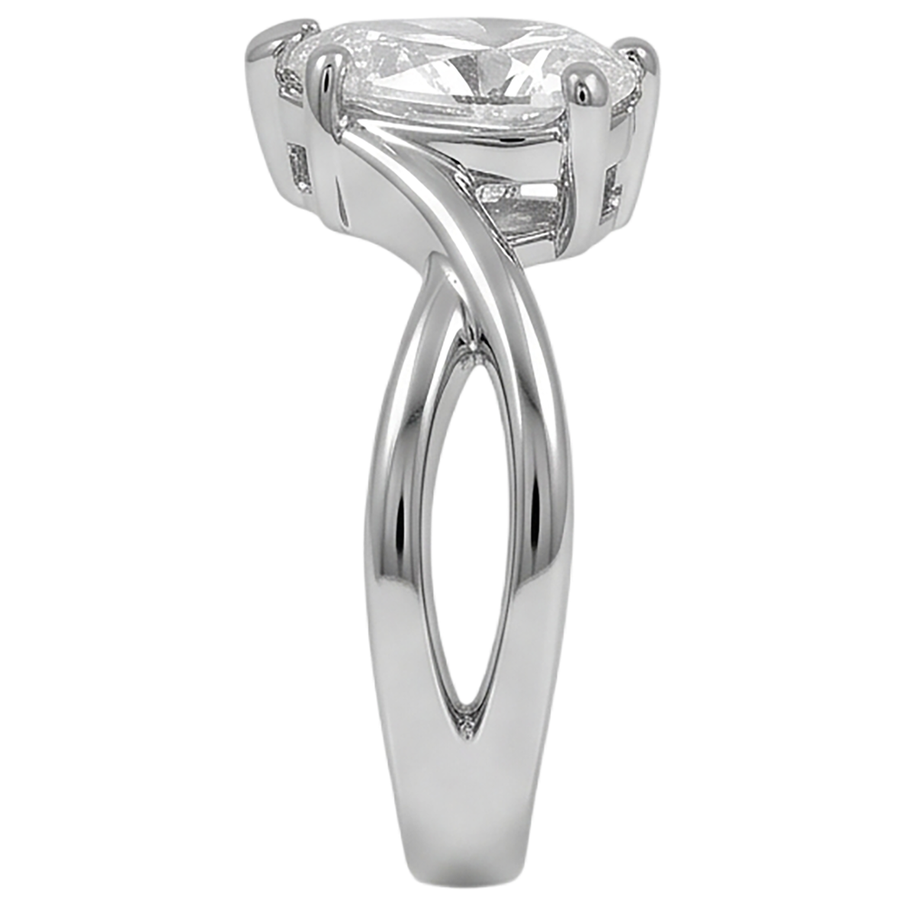 Real Pear And Round Cut 2.70 Carats Natural Earth Mined Diamond Engagement Ring White Gold 14K