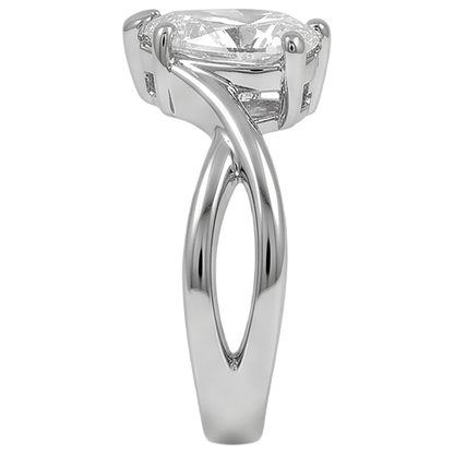 Real Pear And Round Cut 2.70 Carats Natural Earth Mined Diamond Engagement Ring White Gold 14K