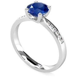 Real 2 Carat Sapphire Engagement Ring