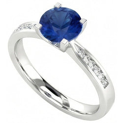 Real 2 Carat Sapphire Engagement Ring