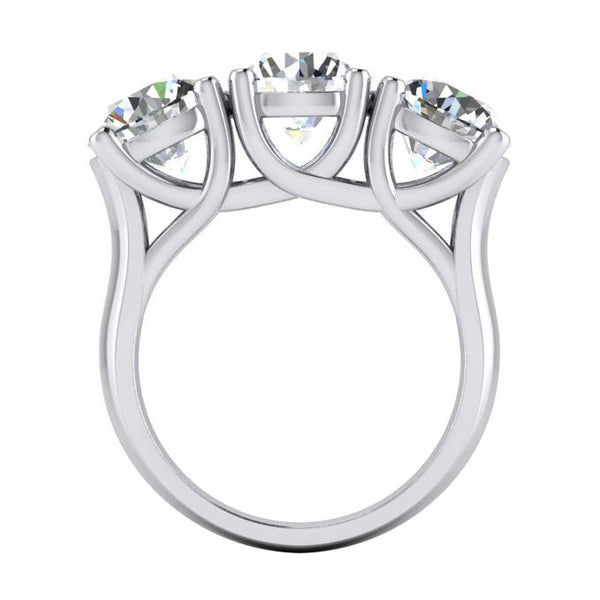 Real Diamond Band Round Cut White Gold