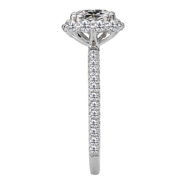 Real Diamond Round Old Mine Cut Halo Engagement Ring 5.50 Carats White Gold