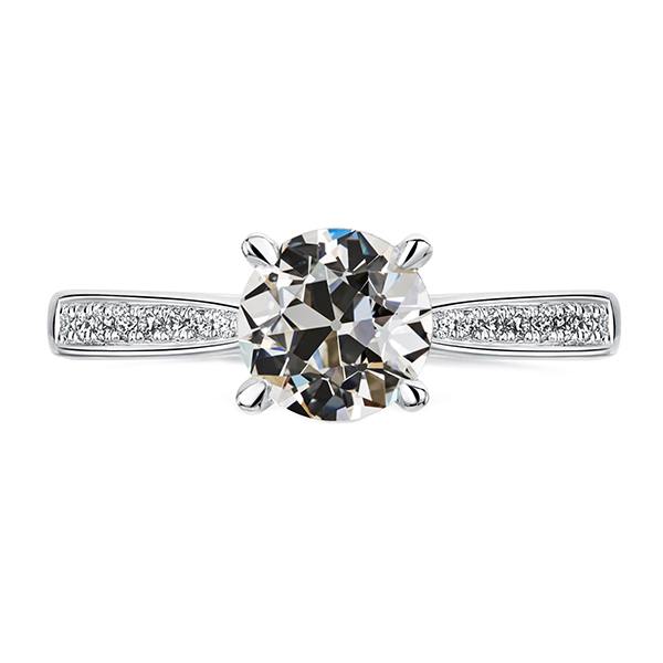 Real Diamond Round Old Miner Engagement Ring Women’s Jewelry 3.50 Carats