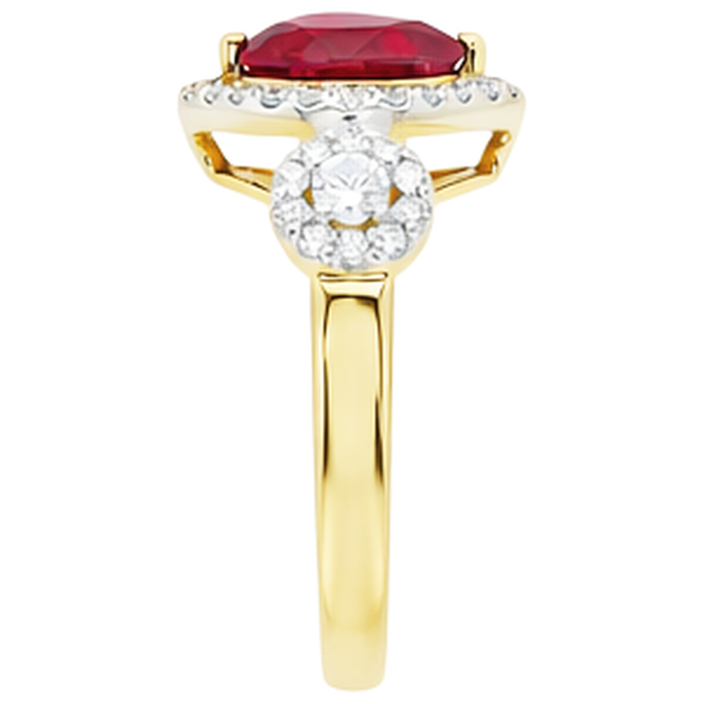 Red Heart Cut Ruby IGI CERTIFIED Diamond Ring 6.65 Ct Jewelry Yellow Gold