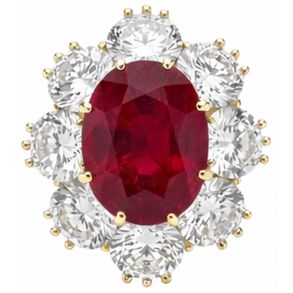 Red Ruby IGI CERTIFIED Gemstone Cocktail Ring