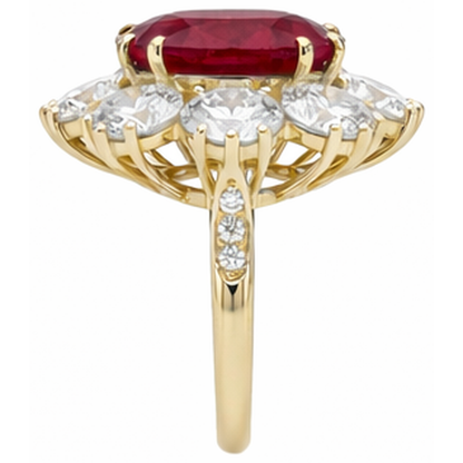 Red Ruby IGI CERTIFIED Gemstone Cocktail Ring