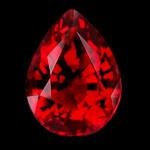 Red Loose Ruby Pear Cut 4 Carats Sparkling Ruby