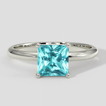 Ring Paraiba Tourmaline Cushion 1.25ct
