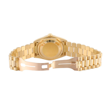 Rolex Day Date 36 Mm Men Watch Bark Finish Yellow Gold 18K Black