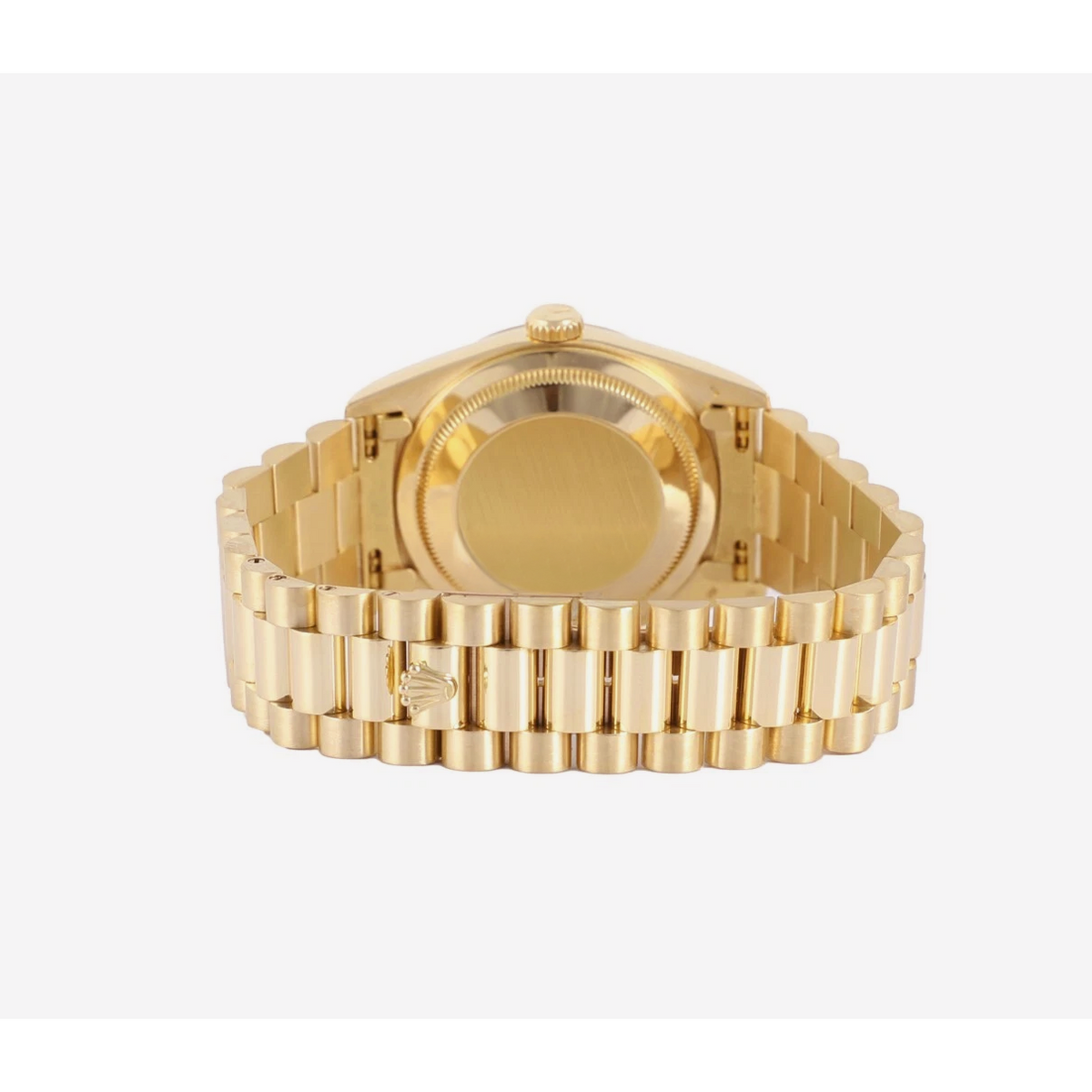 Rolex Day Date 36 Mm Men Watch Bark Finish Yellow Gold 18K Black