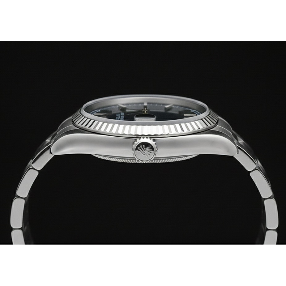 Rolex Oyster Perpetual Black Roman Dial Stainless Steel Men's Watch