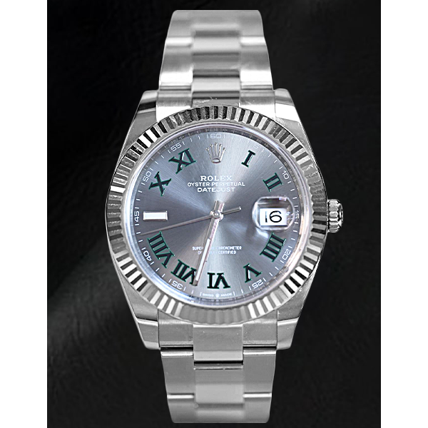Rolex 126334 Datejust 41 Wimbledon Slate Dial Stainless Steel Watch