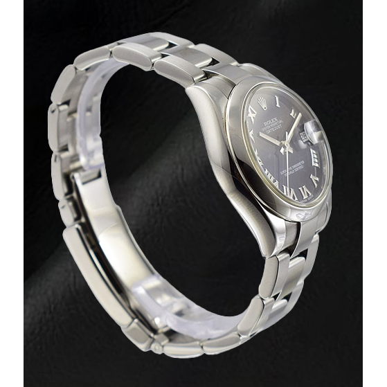 Rolex 178240 Datejust 31mm Black Roman Dial Ladies Watch
