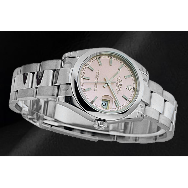 Rolex 178240 Datejust 31mm Pink Index Oyster Band Steel Ladies Watch