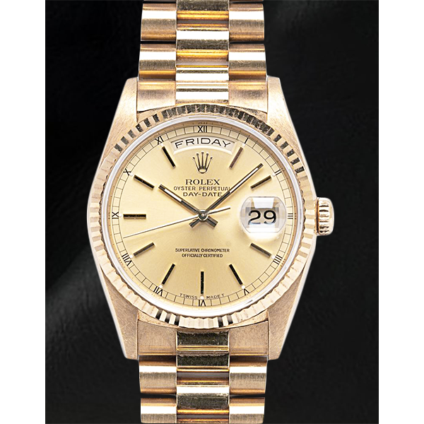 natural diamond watch front view