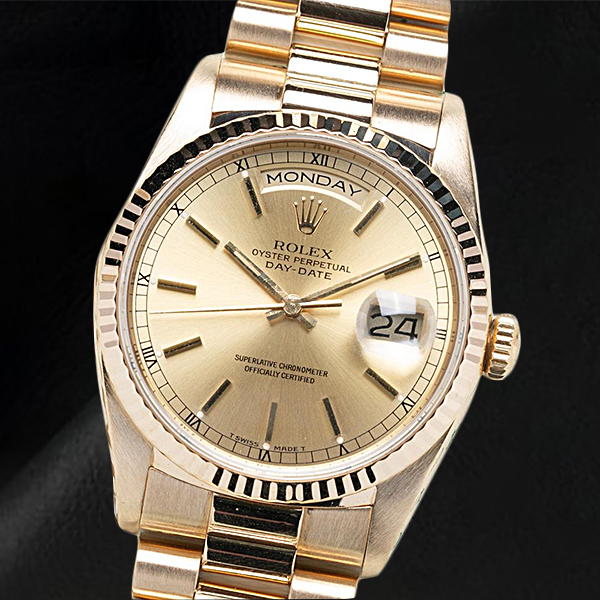 natural diamond watch front view
