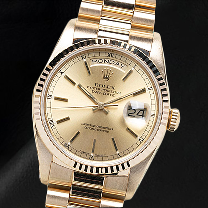 natural diamond watch front view