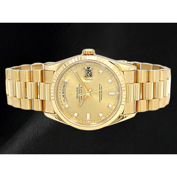 natural diamond watch side angle
