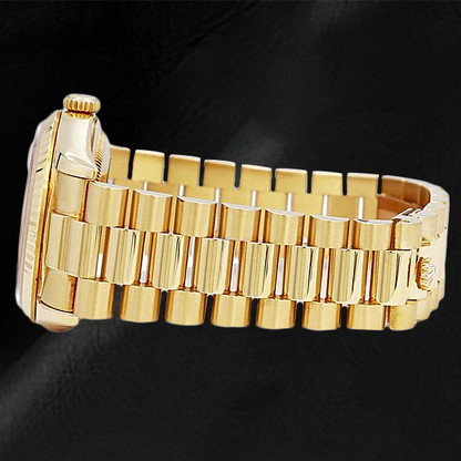 natural diamond watch close up detail