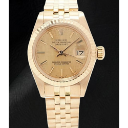 Rolex 26 mm Datejust Champagne Dial Yellow Gold Ladies Watch