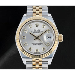 Natural Rolex Date-just Two Tone Gorgeous Woman Watch