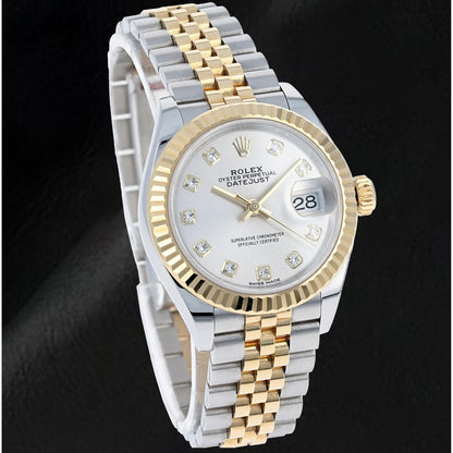 natural diamond watch close up detail