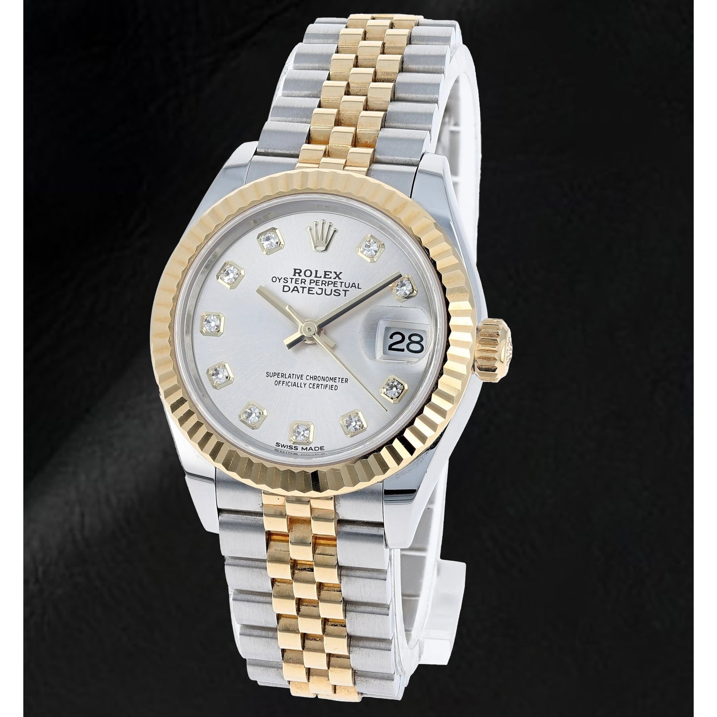 natural diamond watch side angle