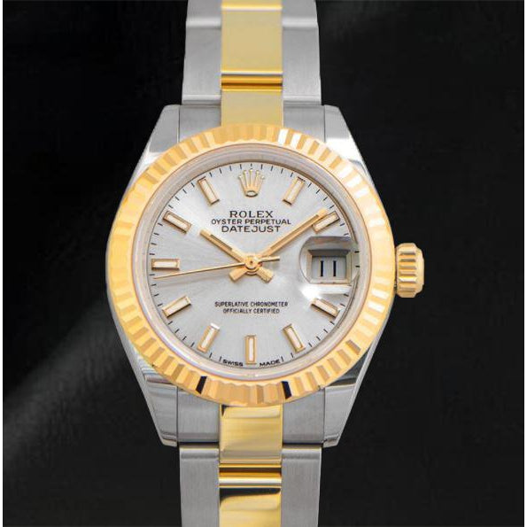 natural diamond watch front view