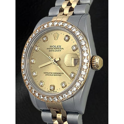 natural diamond watch front view